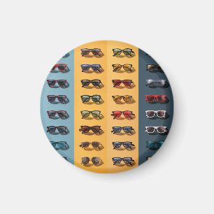 A sunglasses magnet, cool badge magnet