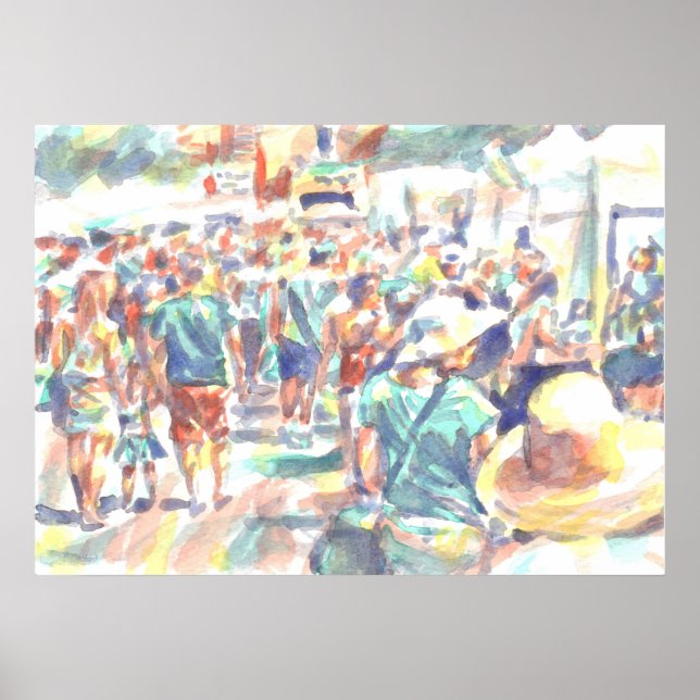 A SUNNY DAY AT THE ANN ARBOR ART FAIR POSTER (Front)