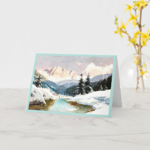 A Sunny Winter Day with a View of the Dolomites Card