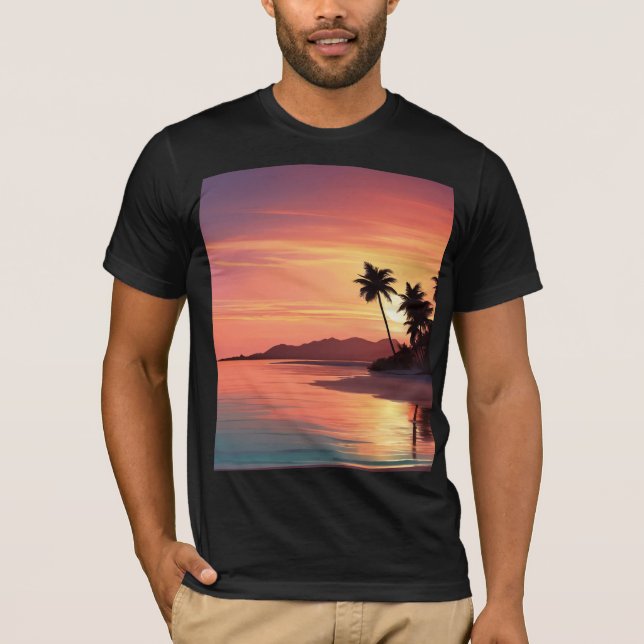 A sunset in beach T-Shirt (Front)