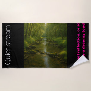 A sunset reflection beach towel