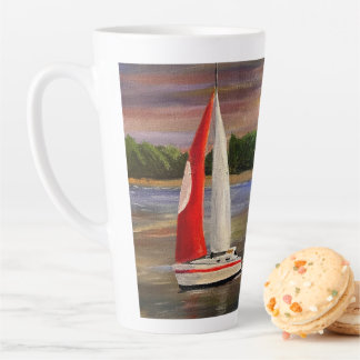 A Sunset Sail, by Gary Poling Latte Mug