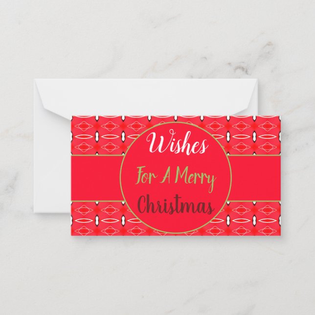 A Super Sweet Christmas Holiday Mini Note Card (Front)