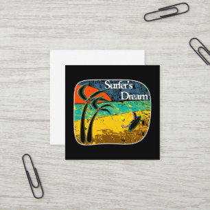 A surfer's dream square business card