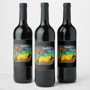 A surfer's dream  wine label