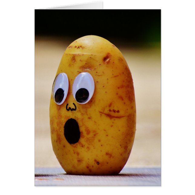 A surprised potato blank card (Front)