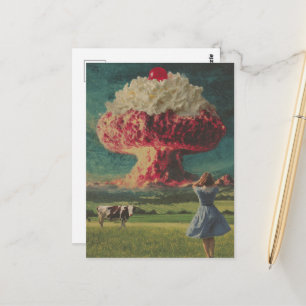 A Surreal Desert Explosion in the Dairy Pasture Postcard