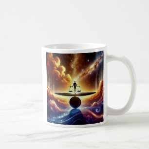 A surreal image of a man of justice. coffee mug