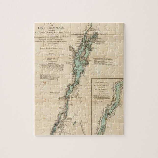 A Survey of Lake Champlain Jigsaw Puzzle (Vertical)
