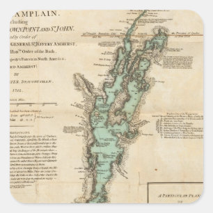 A Survey of Lake Champlain Square Sticker