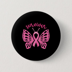 A Survivor Dragonfly Breast Cancer Awareness 1 6 Cm Round Badge
