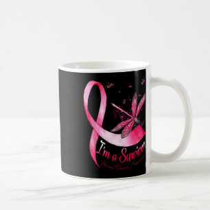 A Survivor Dragonfly Breast Cancer Awareness Coffee Mug