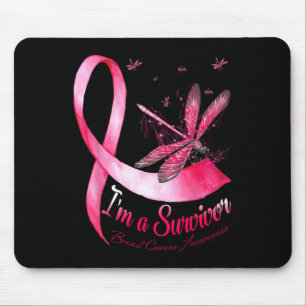 A Survivor Dragonfly Breast Cancer Awareness  Mouse Pad