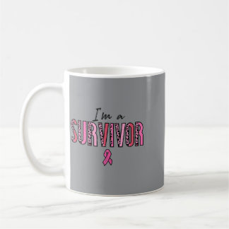 A Survivor Leopard Retro Breast Cancer Awareness Coffee Mug
