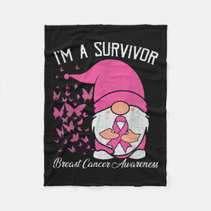 A Survivor Pink Ribbon Breast Cancer Awareness Gno Fleece Blanket
