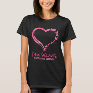 A Survivor Shirt Pink Butterfly Heart Breast Cance
