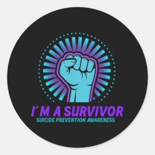A Survivor Suicide Prevention Awareness Classic Round Sticker