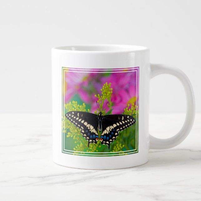A Swallowtail-Butterfly Landing Large Coffee Mug (Right)
