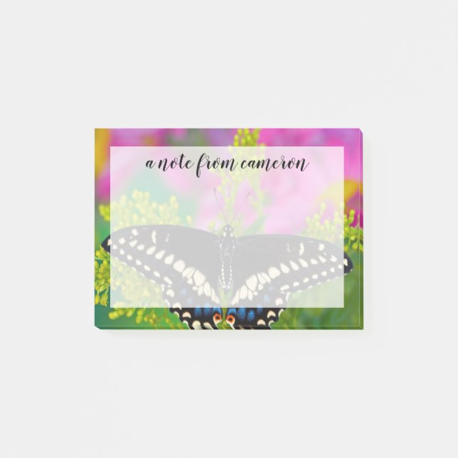 A Swallowtail-Butterfly Landing Post-it Notes (Front)