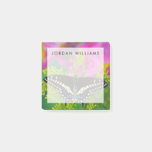A Swallowtail-Butterfly Landing Post-it Notes
