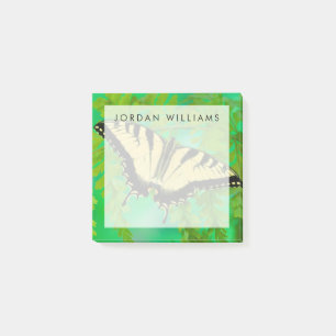 A Swallowtail Butterfly Landing Post-it Notes