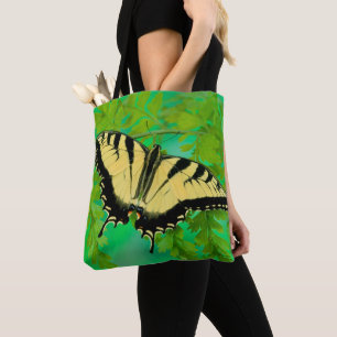A Swallowtail Butterfly Landing Tote Bag