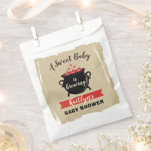A Sweet Baby Is Brewing Halloween Baby Shower Favour Bag