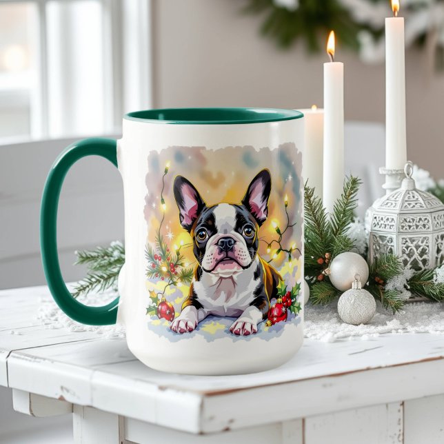 A Sweet Boston Terrier Christmas Mug (Creator Uploaded)