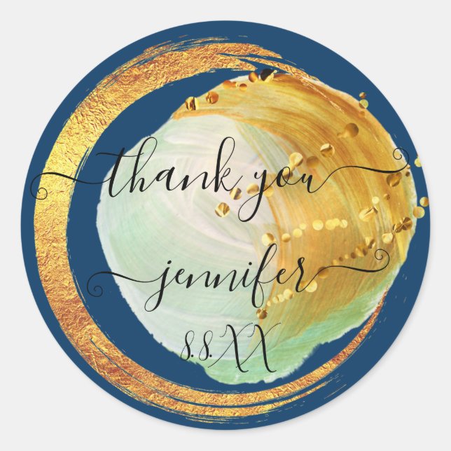  A Sweet Emblem of Gratitude Marks a Milestone Classic Round Sticker (Front)