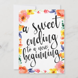A sweet ending affordable boho floral sign