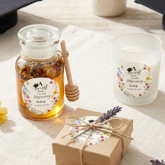 A sweet ending to a new begin Graduation Favours Classic Round Sticker