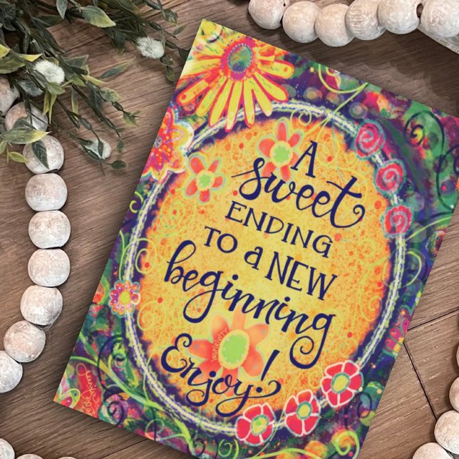 A Sweet Ending to a New Beginning Fun Floral Card (Creator Uploaded)