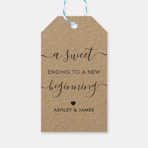 A Sweet Ending to a New Beginning Gift Tag, Kraft Gift Tags