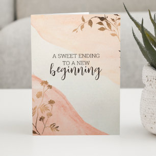 A sweet ending to a new beginning, graduation  card
