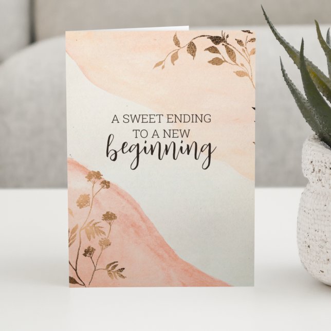 A sweet ending to a new beginning, graduation  card (Creator Uploaded)