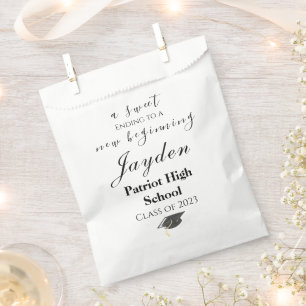A Sweet Ending to a New Beginning Graduation Favour Bag