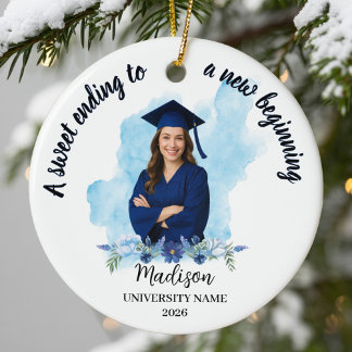 A Sweet Ending to a New Beginning Graduation Gift Ceramic Ornament