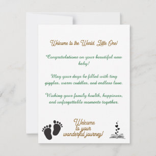 A Sweet Hello for a Brand New Baby Card