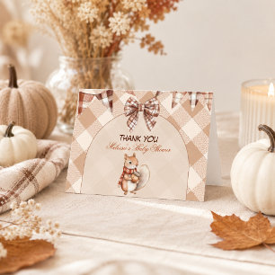 A Sweet Little Acorn Woodland Fall Baby Shower Thank You Card