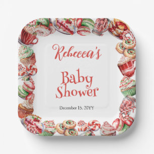 A Sweet Little Baby Candy Frame Baby Shower Paper Plate
