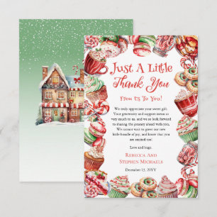 A Sweet Little Baby Candy Frame Girl Baby Shower Thank You Card