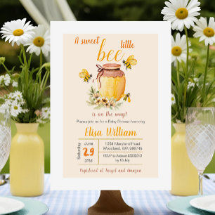 A sweet little bee is on the way invitation