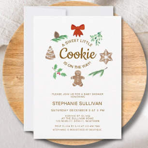 A Sweet Little Cookie Baby Shower Invitation