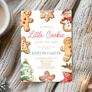 A Sweet Little Cookie Gingerbread Baby Shower Invitation