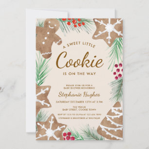 A Sweet Little Cookie Is On The Way Baby Shower Invitation