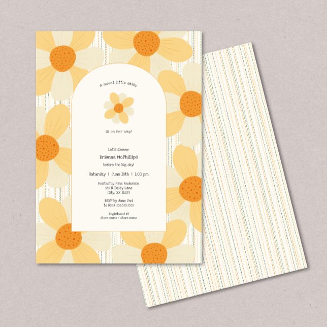 A sweet little daisy girl baby shower invitation (Creator Uploaded)