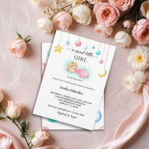 A sweet little girl Baby Shower Invitation