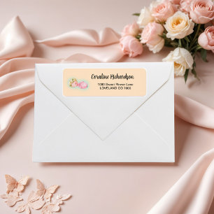 A sweet little girl Baby Shower Return Address Label