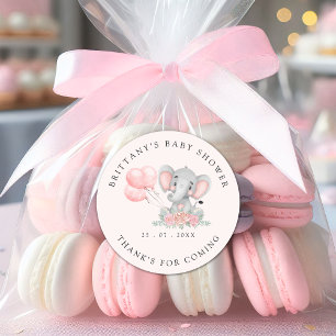 A Sweet Little Girl is on her Way Baby shower Classic Round Sticker