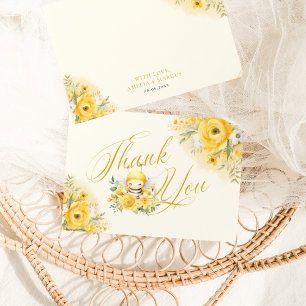 A Sweet Little Honey Bee Baby Shower Thank You Invitation